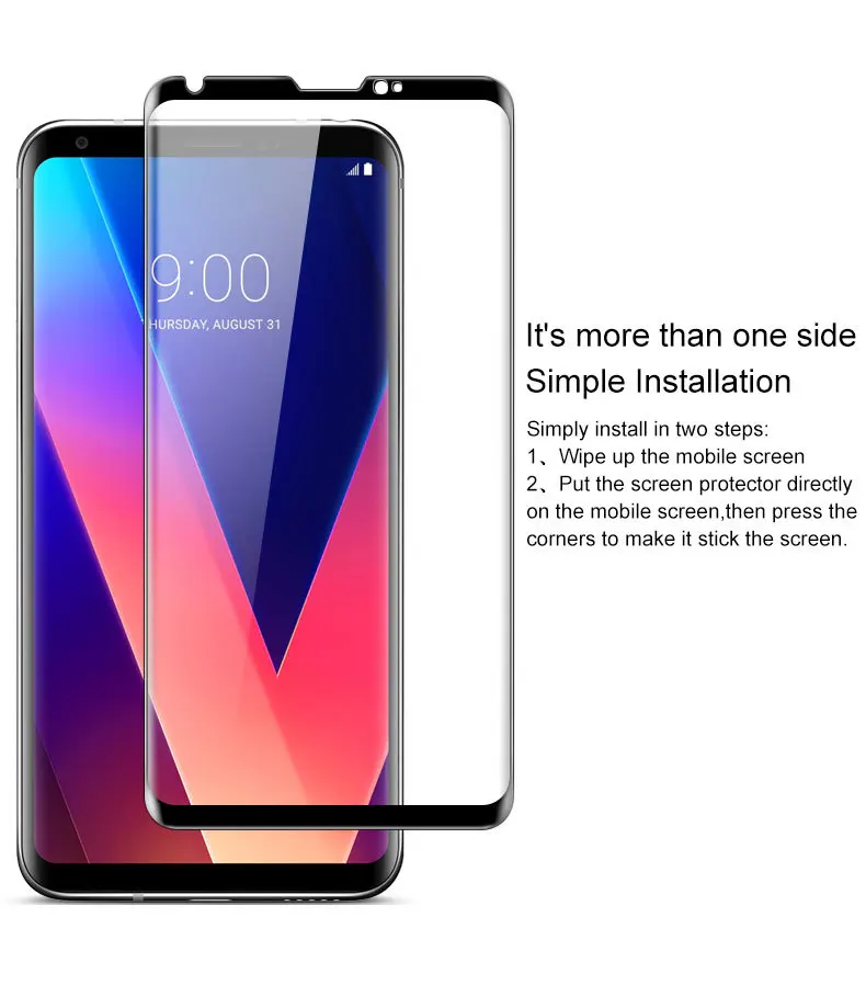 IMAK Для LG V30 стекло закаленное 3D изогнутое полное покрытие протектор экрана для LG V30 Защитное стекло для LG V30+ H930