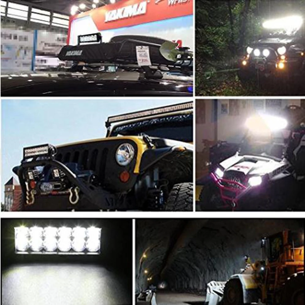 

CENREE 36W 1500LM Double Row Led Light Bar ,Off Road Light Bar Spot Beam for hummer Truck Jeep ATV UTV Wrangler SUV
