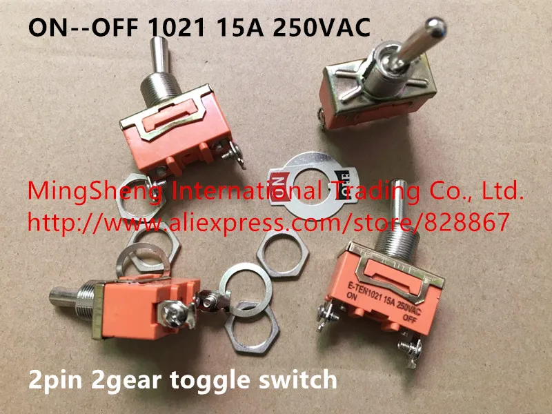 

Original new 100% zeng tai ON--OFF 1021 15A 250VAC 2pin 2gear toggle switch