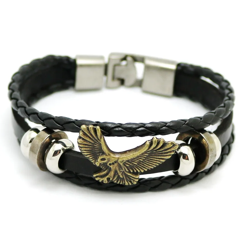 

Eagle Men's Bracelet 2016 Vintage Jewelry Hand-Woven Bracelets Fashion Casual Eagle Bracelet Jewelry For Men And Women