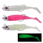 Loogdeel 8 см 8,5 г Jig Head мягкие приманки T хвост искусственные приманки крючок под червя рыбы морского окуня для доставки прикорма и оснастки черный Minnow набор