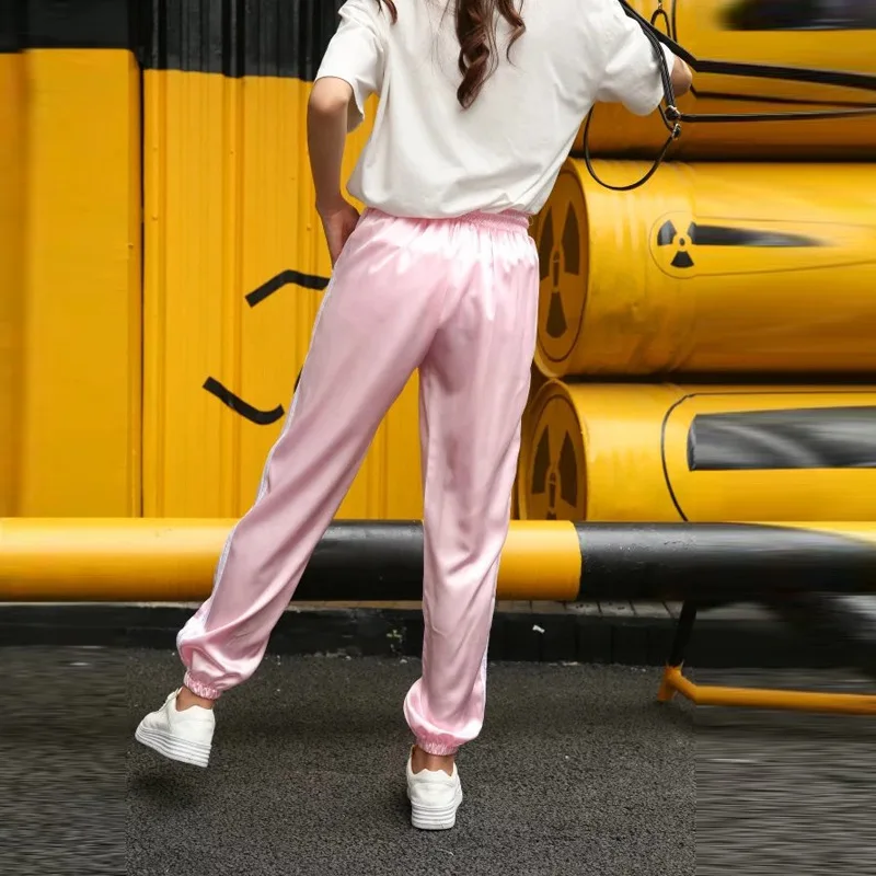 Летняя Новинка 2017 г. Фитнес Высокая Талия сбоку в полоску Для женщин Дамские