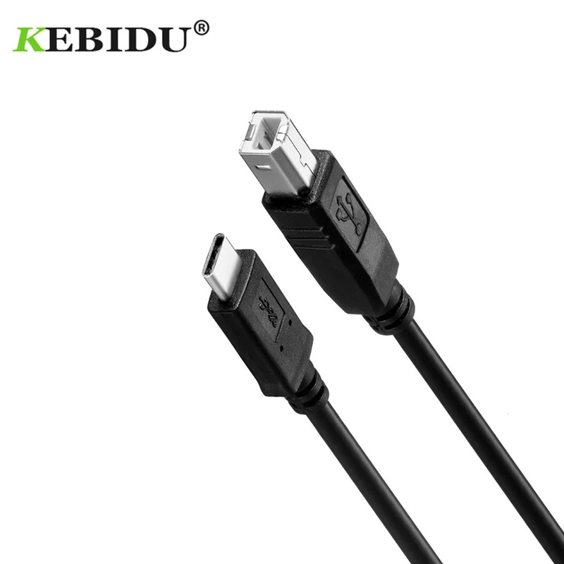 Kebidu USB-C USB 3.1 Type C папа разъем к 2 0 B Тип кабель для передачи данных оптовая продажа