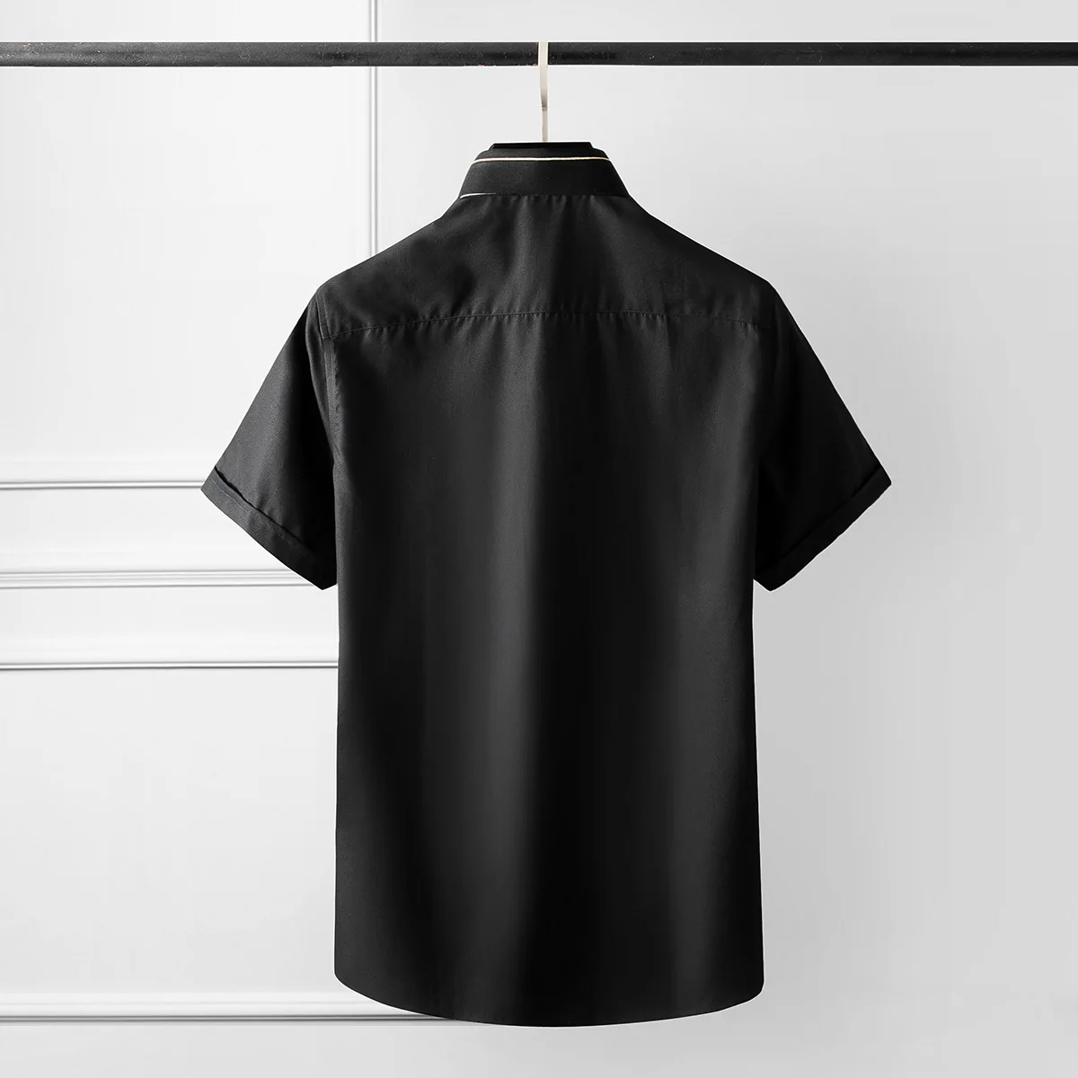 Luxury 100% Cotton Men Shirt Fashion Rose Three Dimensional Embroidery Mens Dress Trend Short Sleeve Slim Fit Casual | Мужская одежда
