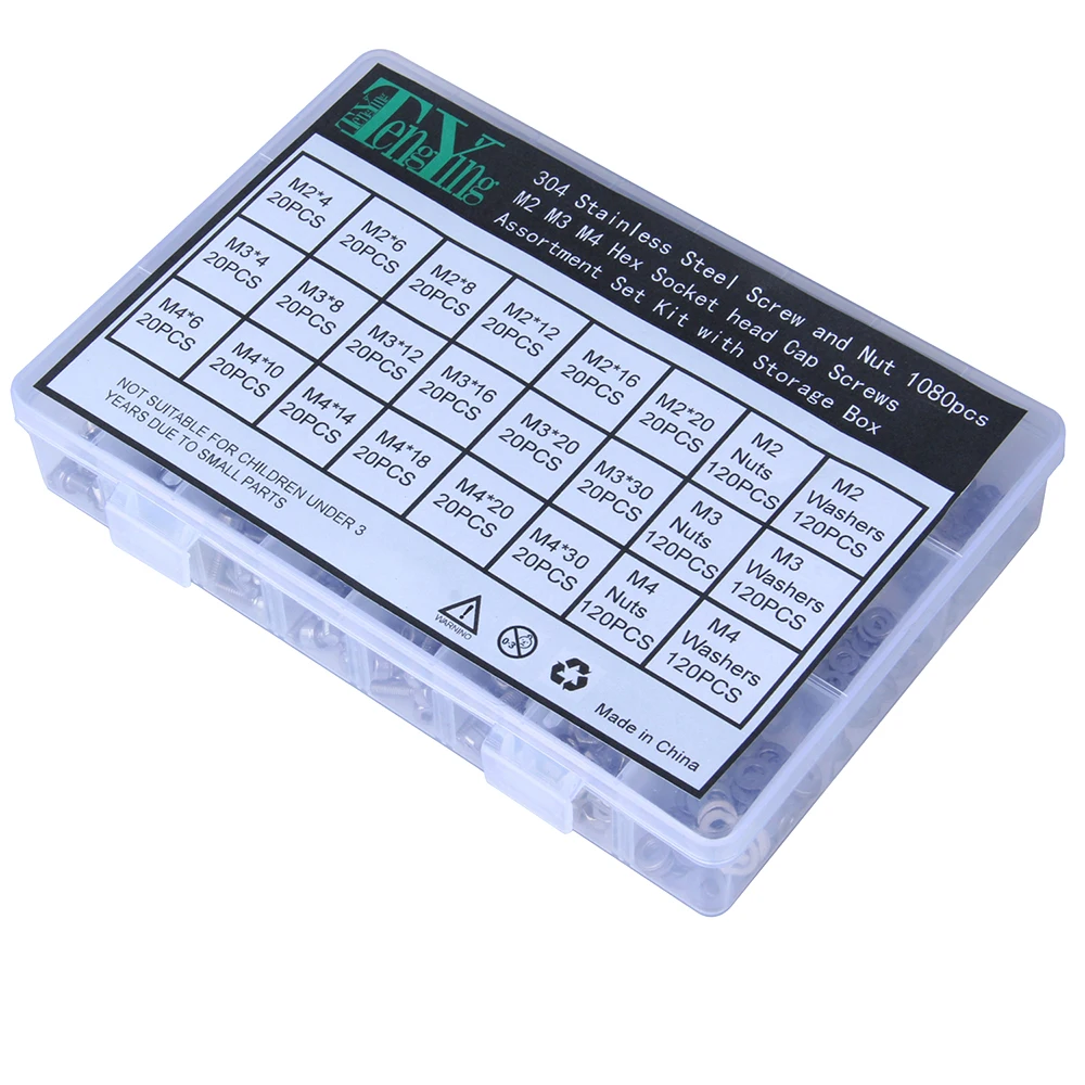 Винты с шестигранной головкой винты из нержавеющей стали гайки набор гаек