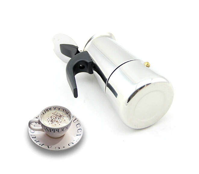 Портативный Нержавеющая сталь moka латте эспрессо Кофе горшок Кофеварка плитой