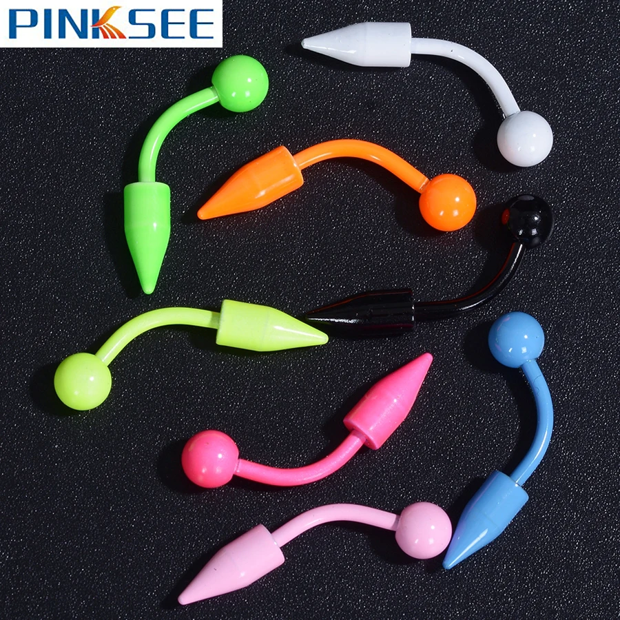 Кольца для пупка 8 шт./лот ювелирные изделия пирсинга 19 г разные цвета|eyebrow ring|belly