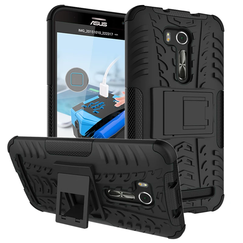 Гибридный Панцири Подставки противоударный жесткий чехол для Asus Zenfone Go ZB551KL Чехол