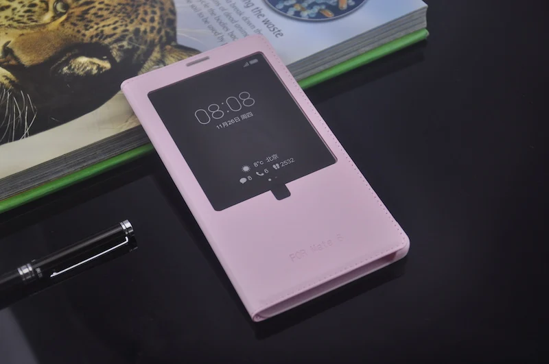 Чехол для Huawei Коврики 8 Высокое качество Вид из окна откидная крышка кожаный