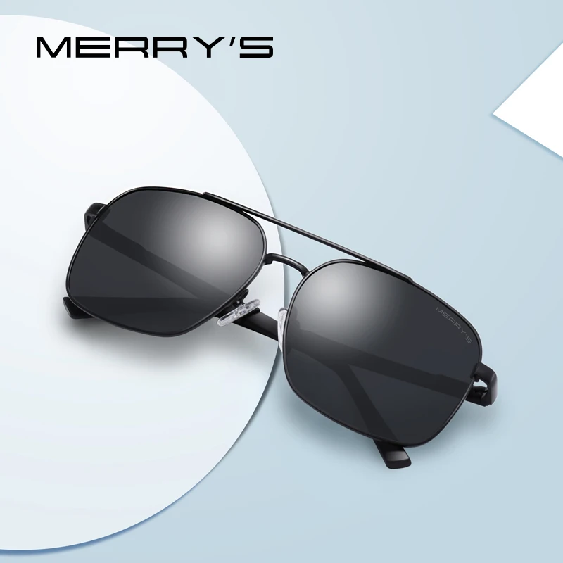 

MERRY'S Men Classic Rectangle Sunglasses HD Polarized Sun glasses For Men Driving Male Eyewear UV400 Protection S8260