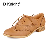 fashion round toe lace up women flat oxford shoes size 34 43 shoes woman vintage carved oxford shoes for women ladies oxfords
