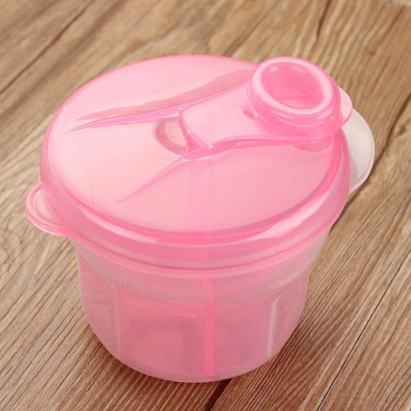 Newly Portable Baby Milk Box Feeding Powder Dispenser Container Three Lattice Compartment Infant Food Storage | Дом и сад