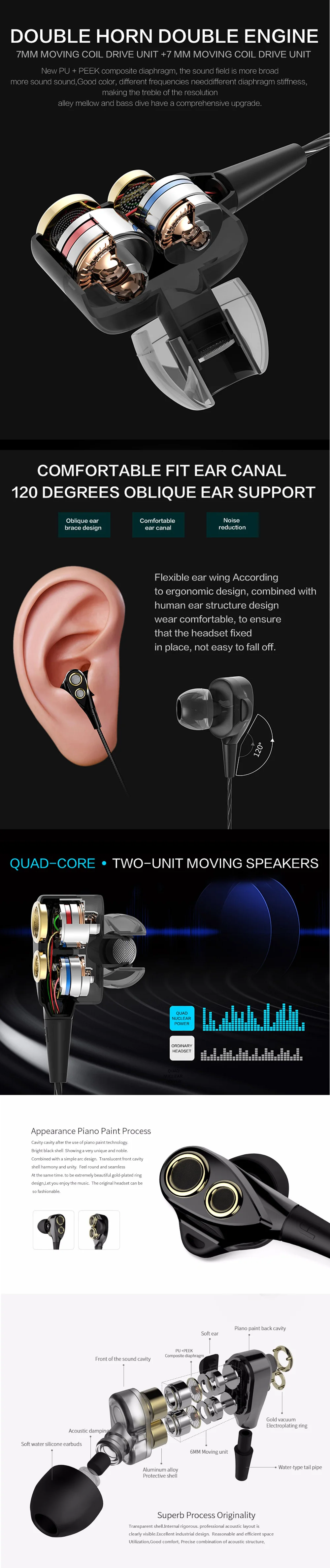 Беспроводные Bluetooth наушники DT100 Bluetooth Dual drive hifi Super bass стерео наушники с микрофоном для телефона xiaomi huawei
