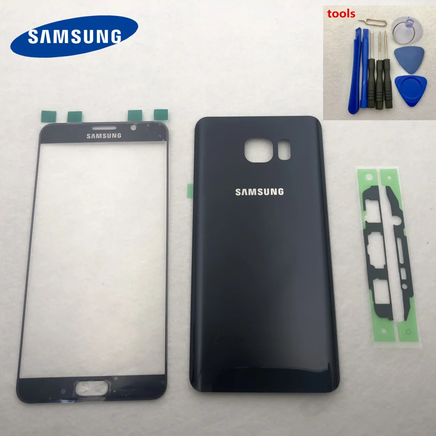 Задняя крышка батарейного отсека note5 стеклянная корпуса передняя сенсорная
