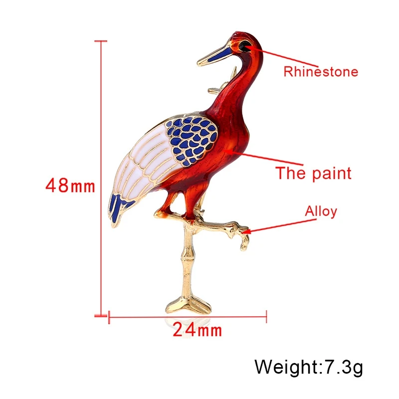 Skute/Модные Милые Броши ручной работы в виде фламинго для женщин и мужчин