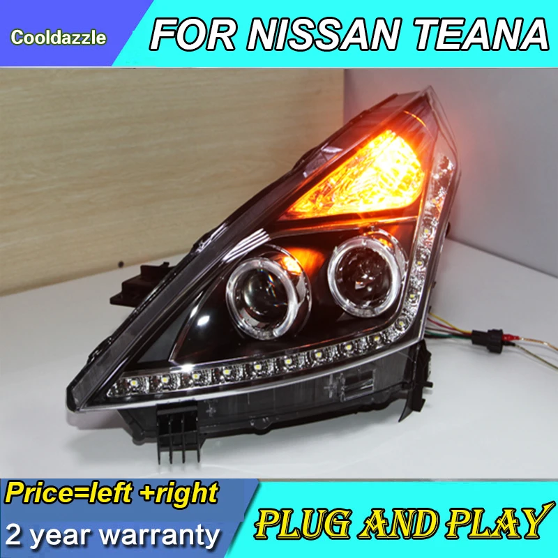 Светодиодный ные фары для Nissan Teana передние 2008 2009 2010 2011 года дневные ходовые огни