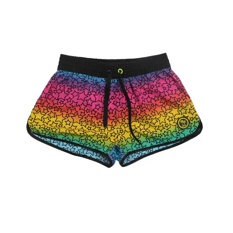 Женские шорты с высокой талией повседневные цветочным принтом пляжные в