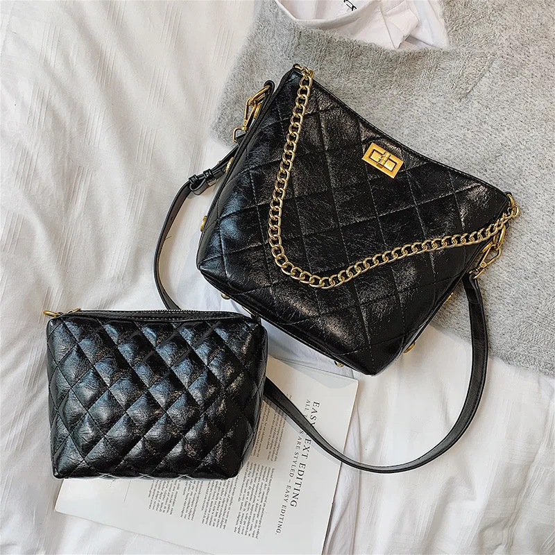 2019 корейский дизайн модные женские туфли стеганая сумка сумки на ремне