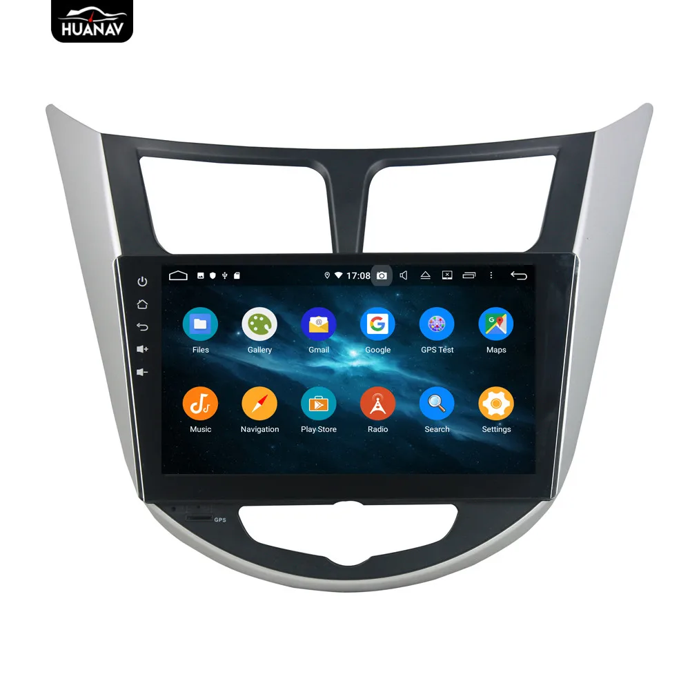 Автомобильный DVD плеер DSP Android 9 GPS навигация для Hyundai Verna/Accent/Solaris 2011 + Авторадио