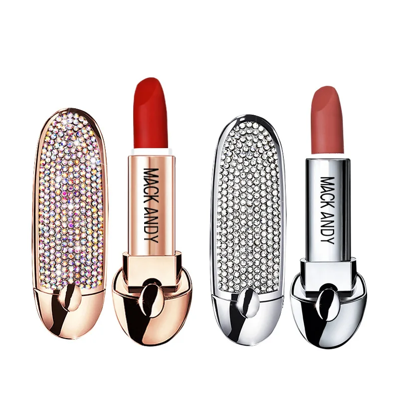 1PCS Marco Andy diamond shine lipstick matte liquid lasting velvet Lip Balm waterproof cosmetics |