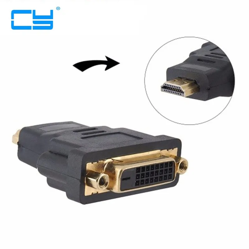 Адаптер DVI D мама HDMI совместимый штекер адаптер преобразователь для HDTV|dvi d|female to
