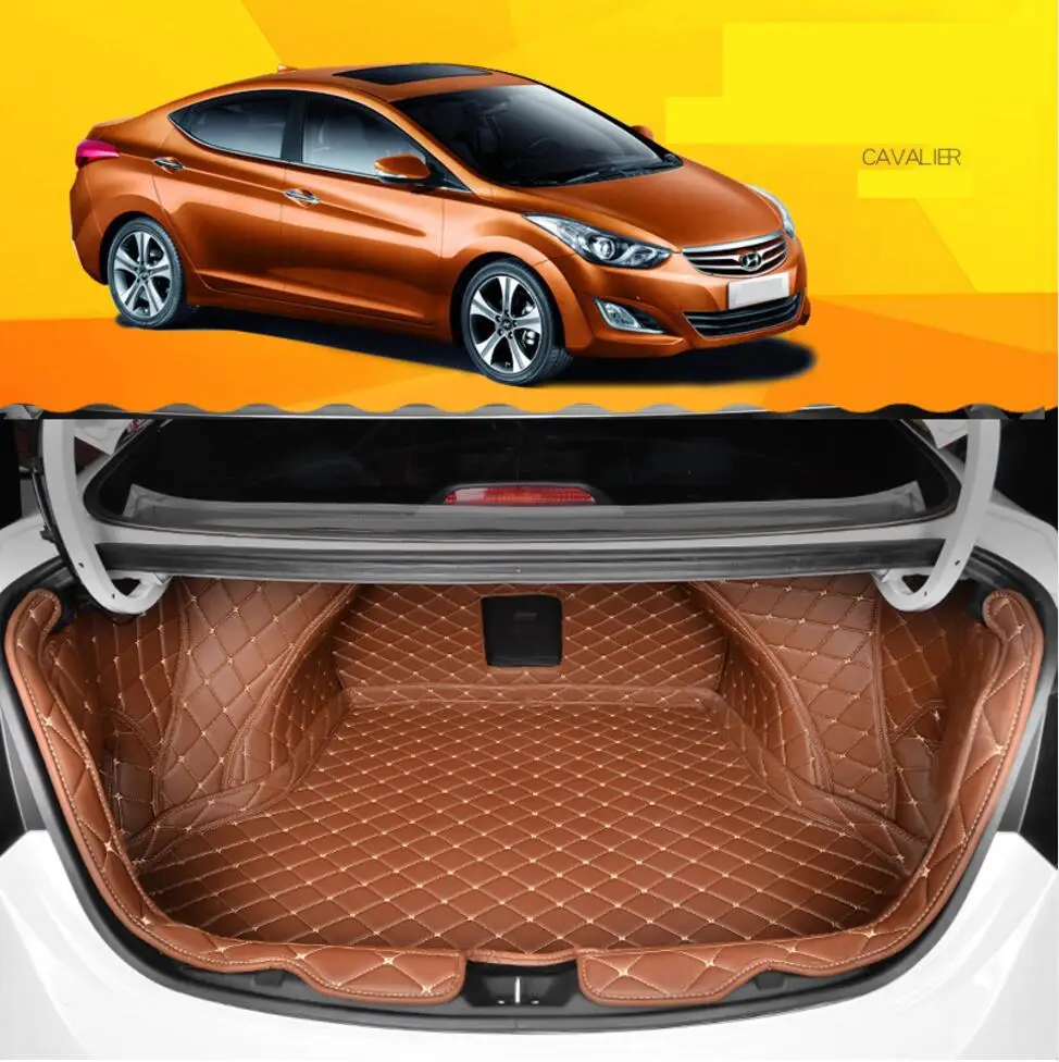Коврик для багажника автомобиля из волоконной кожи hyundai elantra 2011 2012 2013 2014 2015 Avante