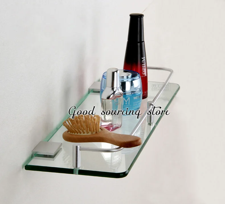 Настенная стеклянная полка для ванной комнаты 20 25 30 35 40 45 50 см|glass bathroom shelves|bathroom