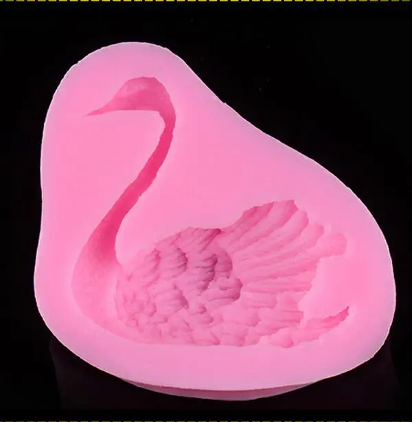 Emboszers силиконовая форма в форме лебедя животного 3D для торта украшение мастики