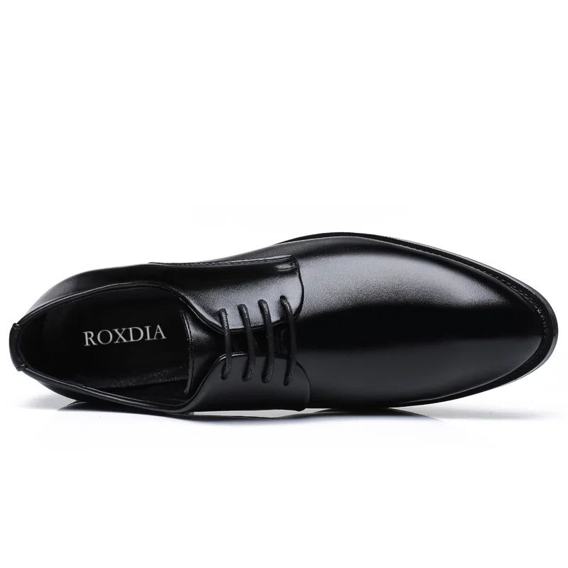 ROXDIA/мужские свадебные туфли из микрофибры; деловые мужские модельные туфли с острым носком; мужские оксфорды на плоской подошве; размеры 39-48; RXM081