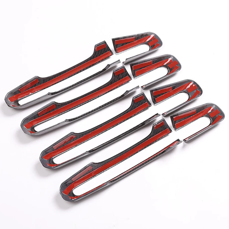 8 шт. отделка для автомобильной дверной ручки из углеродного волокна Land Rover Discovery