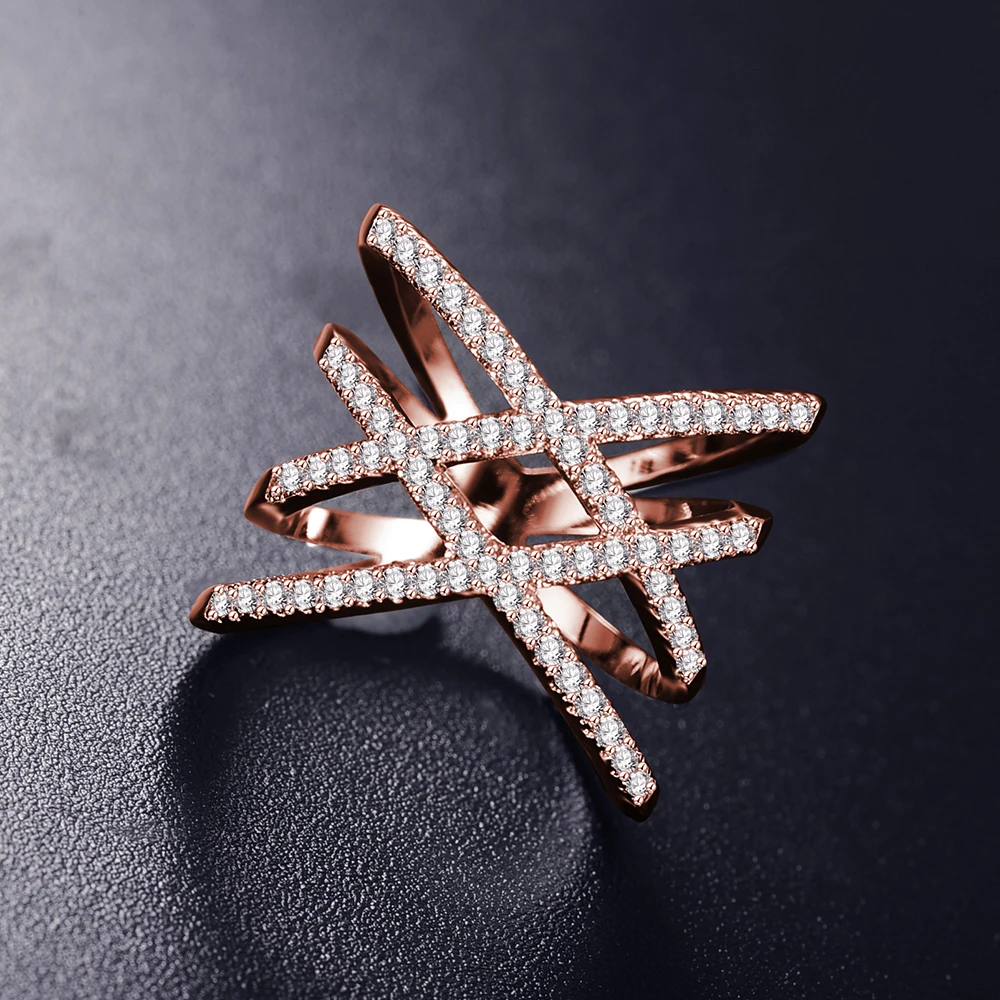 Женское кольцо с золотым крестом модное цирконием | Украшения и аксессуары