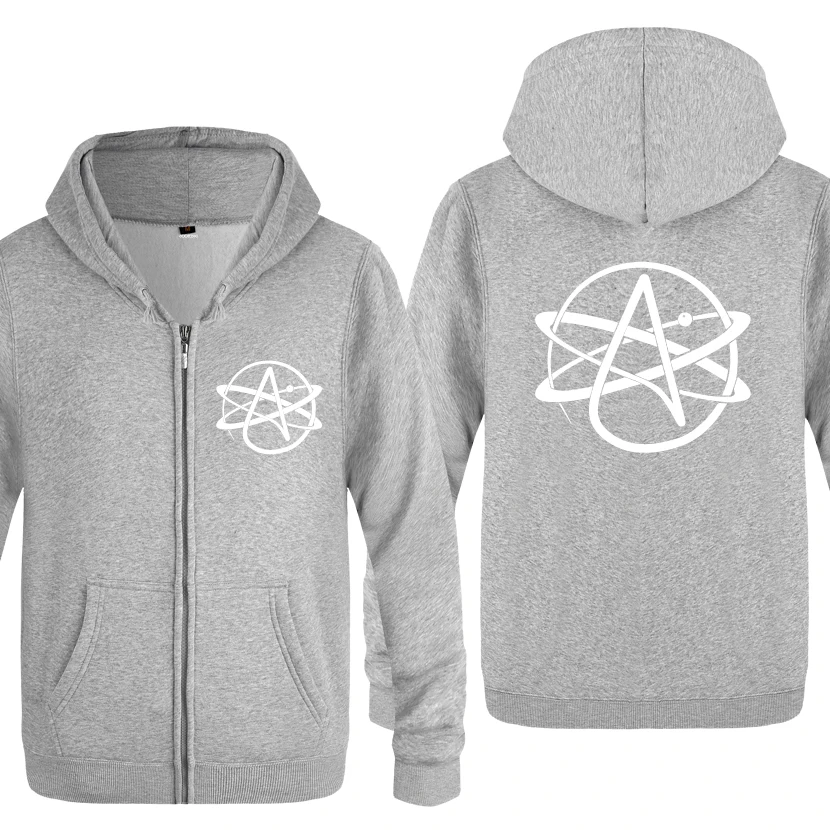 HUIY BAT Atheist Symbol FSM Pastafarian Religion Novelty Hoodies Men Men's Fleece Zipper Cardigans Hooded Sweatshirts - Цвет: HUIY BAT
