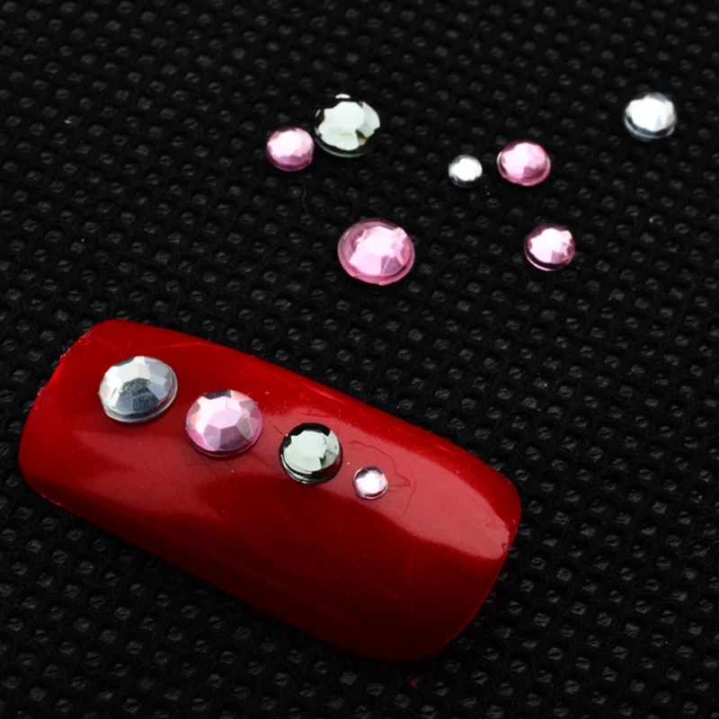 1 коробка для ногтей акриловая Трехцветная блестящая черная розовая Алмазная