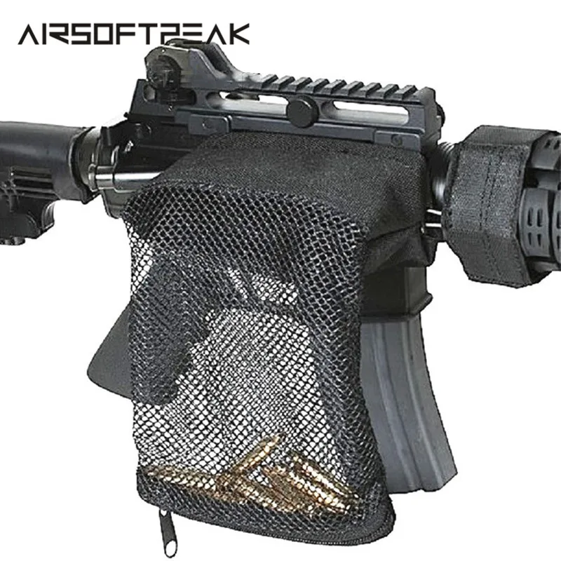 

Tactical Rifle Ammo Brass Shell Catcher Military Gear Holder Mesh Trap Nylon Mesh Zipper Bag Bullet Pack Hunting Gun Accessories