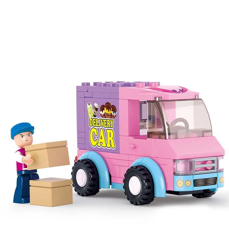 Девочка друзья Снэк автомобиль доставка Compatibie Legoings Строительные блоки Набор