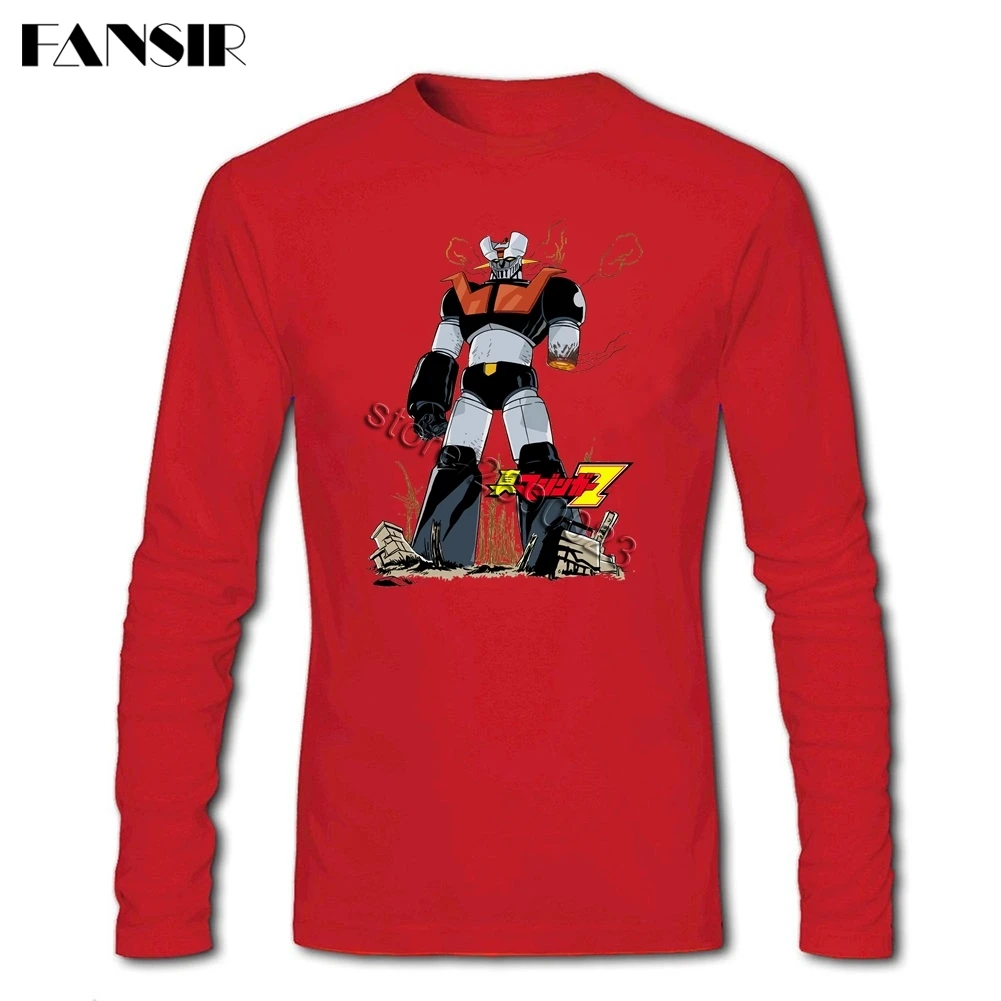 Аниме Mazinger Z Принт Тенниска Рубашка для мужчин с длинными рукавами Одежда