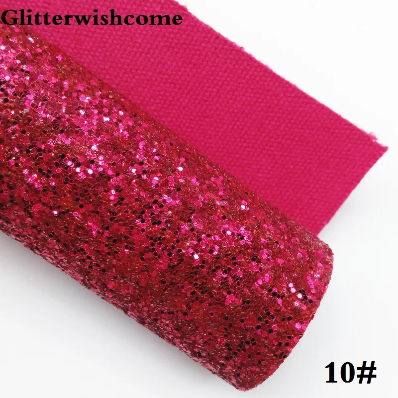 10 Glitterwishcome 21X29 см А4 Размер синтетическая кожа, Цвет Соответствующие подложке, толстый блеск кожа винил для луков, GM029A - Цвет: 10