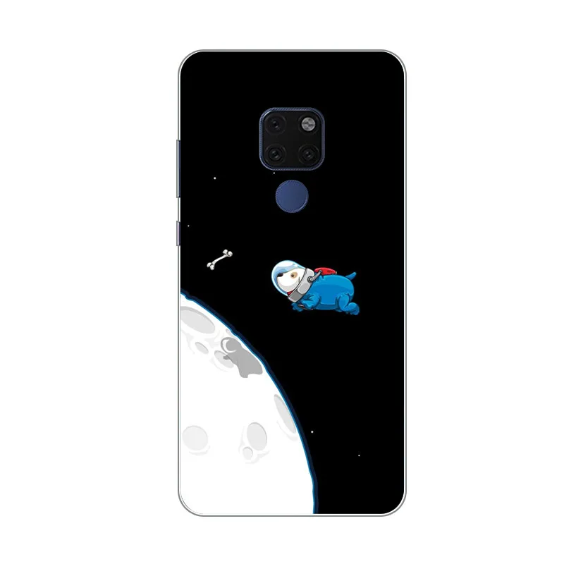 huawei mate 20x Case Silicon Handsome dog Painting Soft TPU Back Cover for Phone protect cases shell |