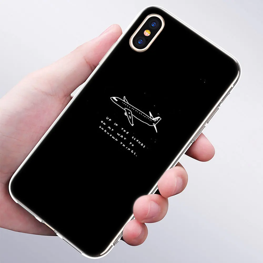 Модный мягкий силиконовый чехол с рисунком самолета для Apple iPhone 11 Pro XS MAX XR X 7 8 Plus 6 6s Plus 5 5C 5S SE TPU