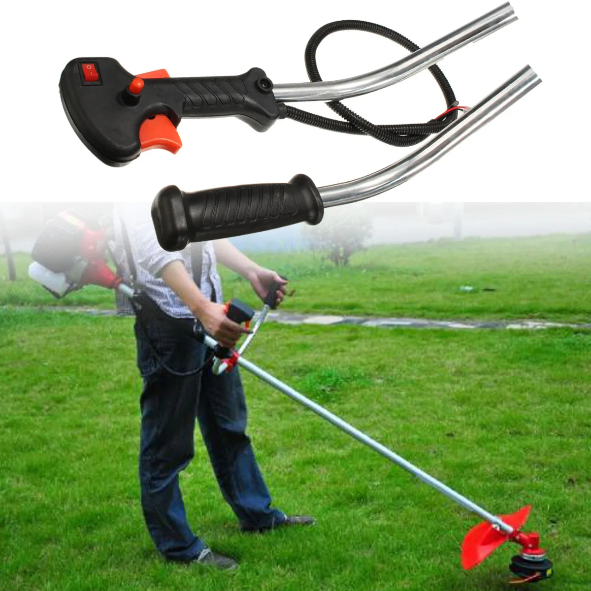 Strimmer щетка резак трубка Ручка переключатель + Дроссельный триггер кабель США