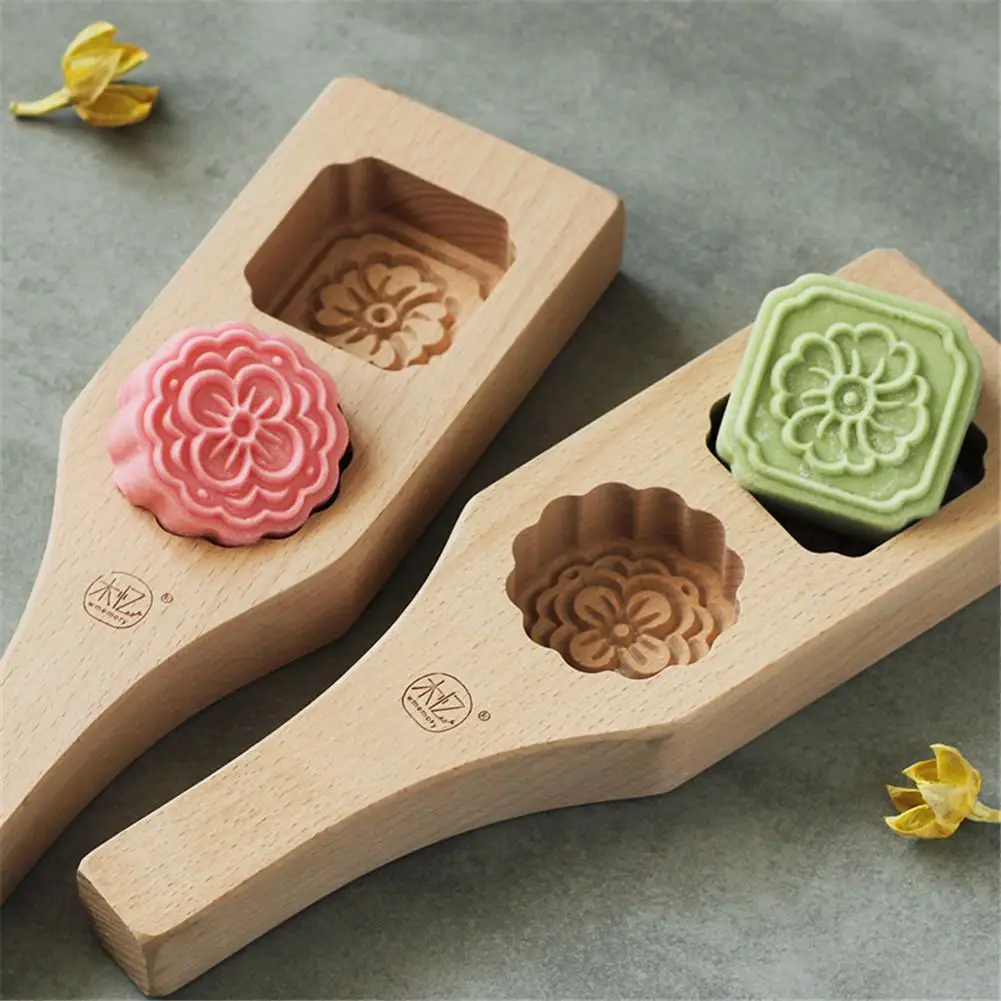 Форма для выпечки луна печенье Форма Mooncake украшения формы резьба по дереву форма «цветы»
