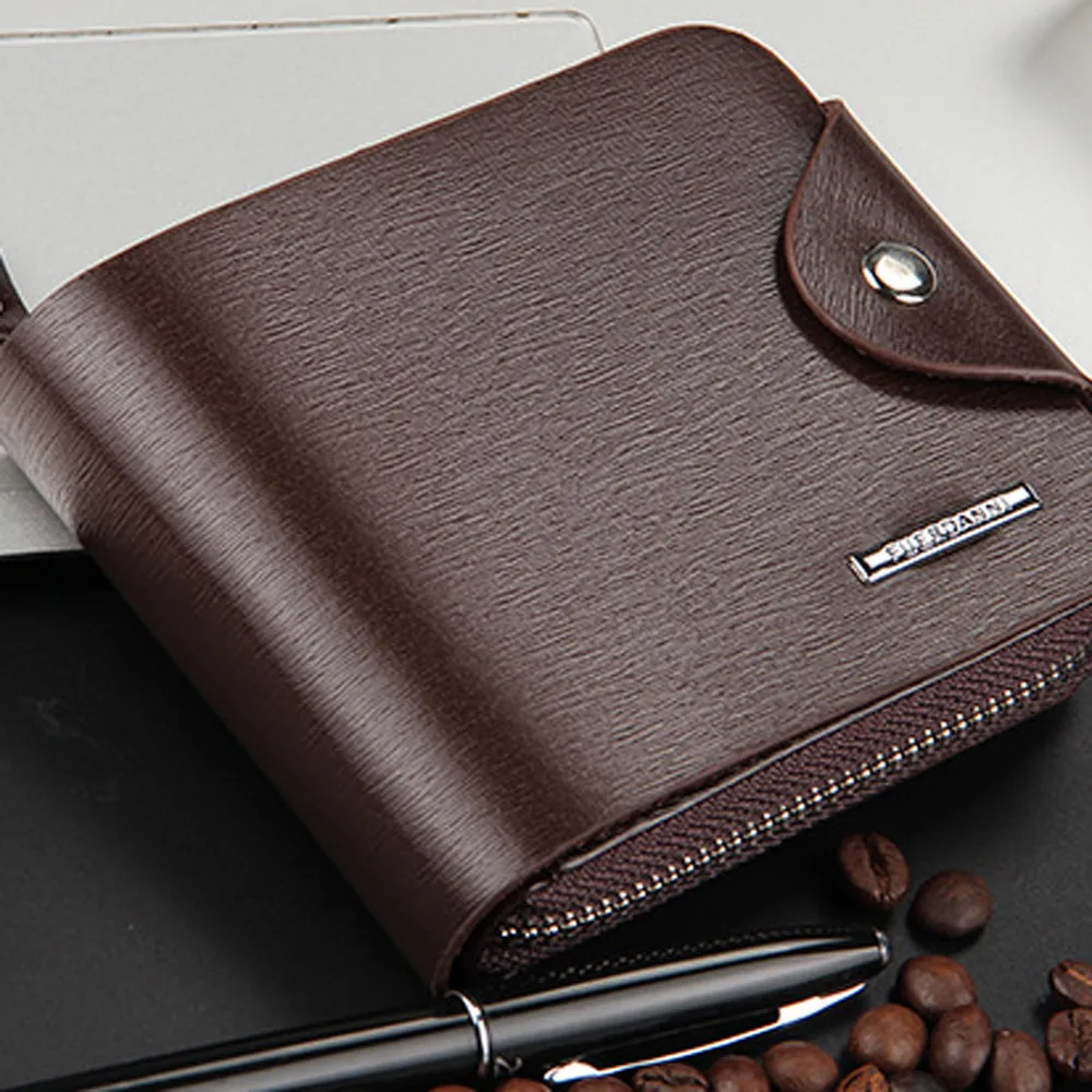 2018 NEW Men's wallet purse with coin pocket PU fashion Mens Fashion Leather ID Card Holder Billfold Purse Wallet Handbag | Багаж и