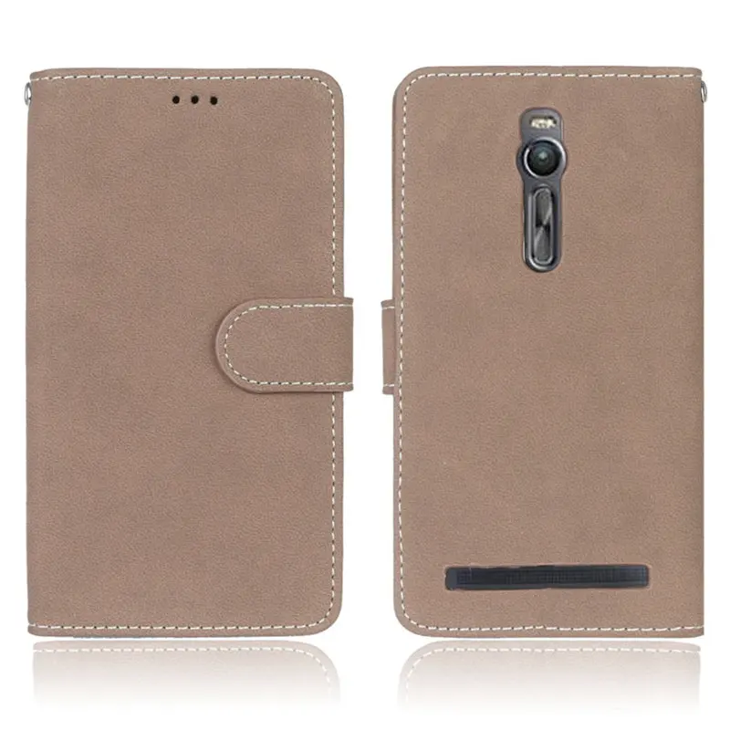 Beige Для ASUS Z00AD чехол крышка флип-чехол для телефона из искусственной кожи для Asus Zenfone 2 ZE550ML ZE551ML ZE550 ZE551 ZE 550 551 мл 550 мл 551 мл - Цвет: Beige