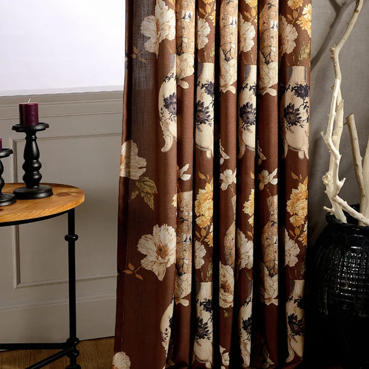 

MYRU Pastoral Beautiful Flowers Printing Curtain for Bedroom