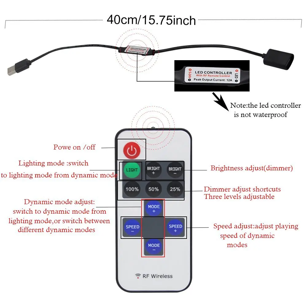 5 В USB гирляндой строку светодио дный Рождественские огни Открытый вечерние