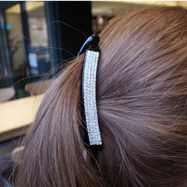 Genuine rhinestone Hair Clip vertical hairpin clip edge horsetail banana headdress | Украшения и аксессуары