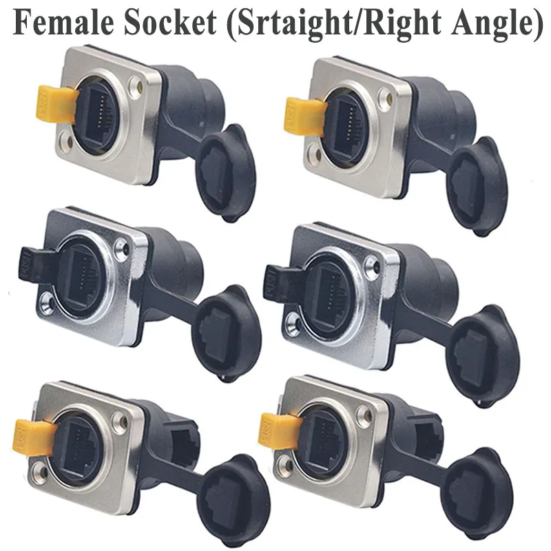 10 шт./Лот Водонепроницаемый штекер RJ45 8P8C разъем Ethernet гнездо водонепроницаемый IP65