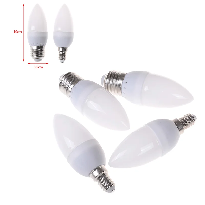 

3W Led Candle Bulb E14 E27 220V Save Energy Spotlight Warm/ Cool White Chandlier Crystal Lamp Ampoule Bombillas Home Light
