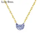 Женское Ожерелье из нержавеющей стали LUXUSTEEL, модное ожерелье с подвеской в виде Луны, ювелирные изделия 2020, рождественский подарок