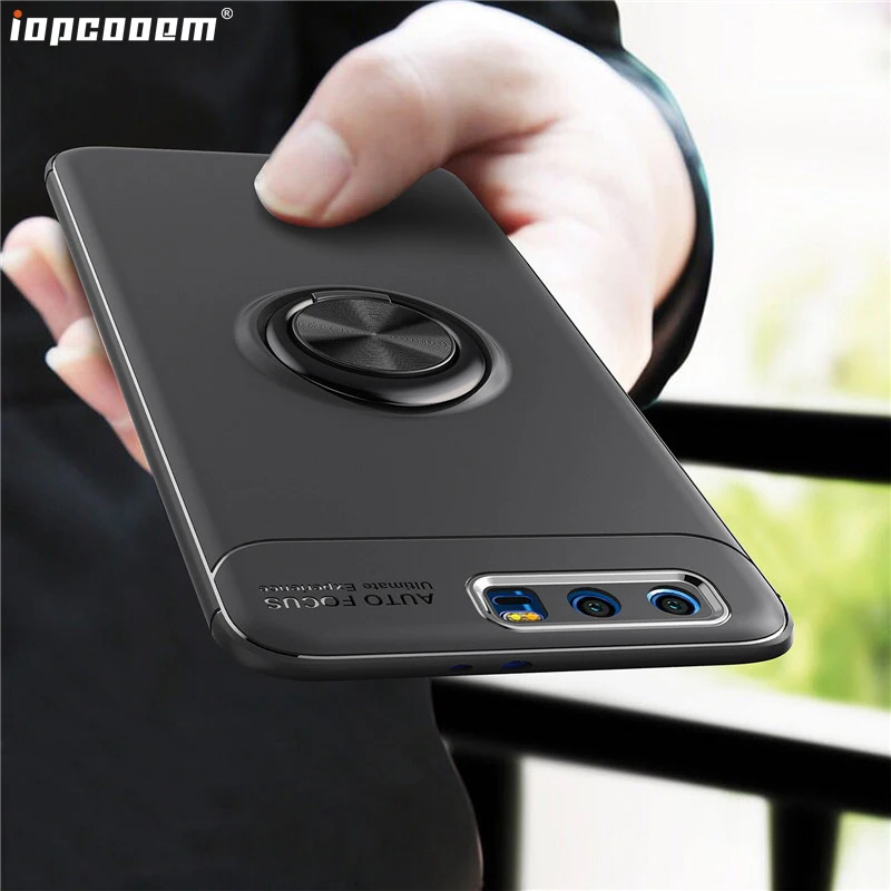 

For Huawei Honor 9 Lite Case business With finger ring Magnetism Holder Phone Back Cover For Huawei Honor 9 Coque